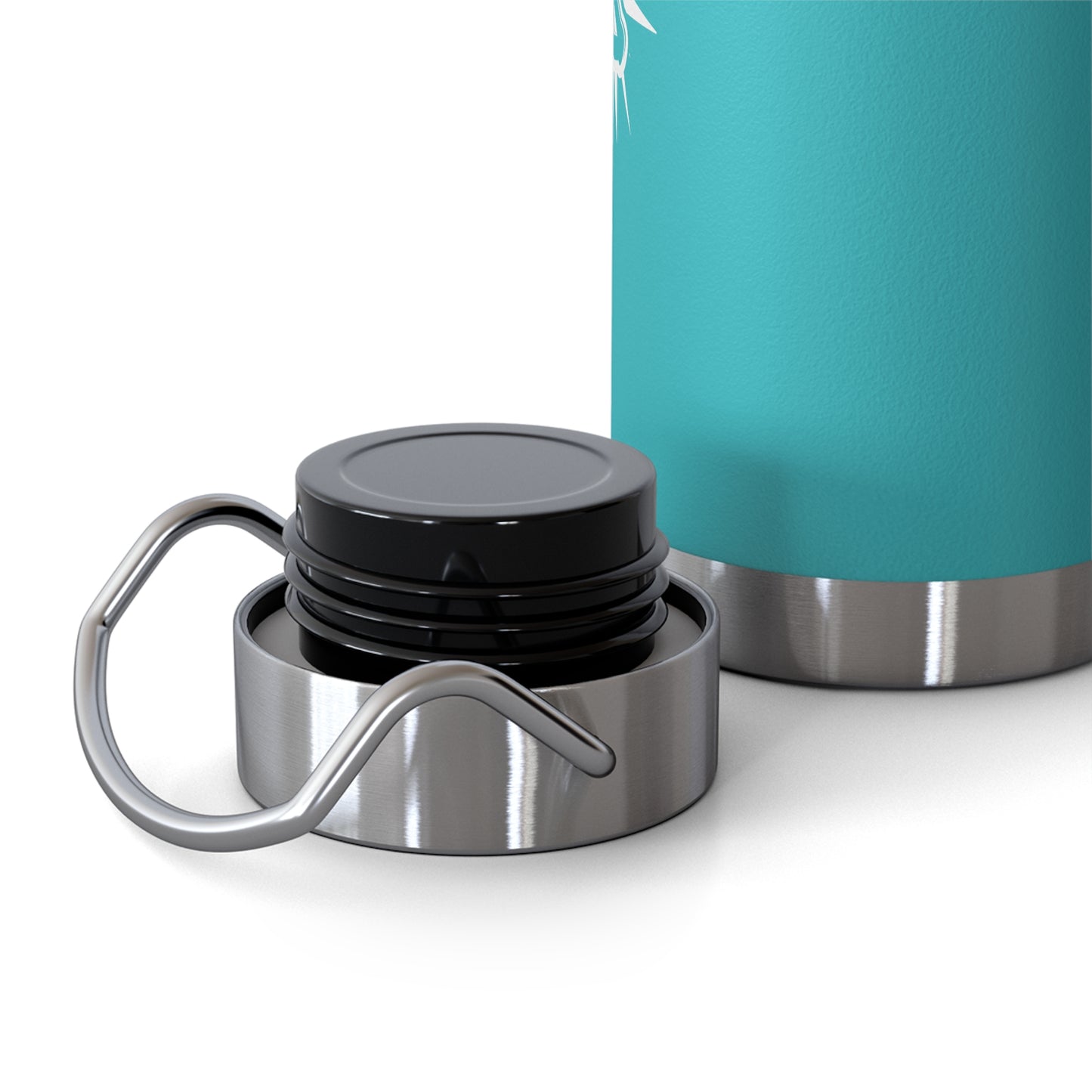 Teal Vacuum Insulated Bottle with White Bang Zoom! Logo