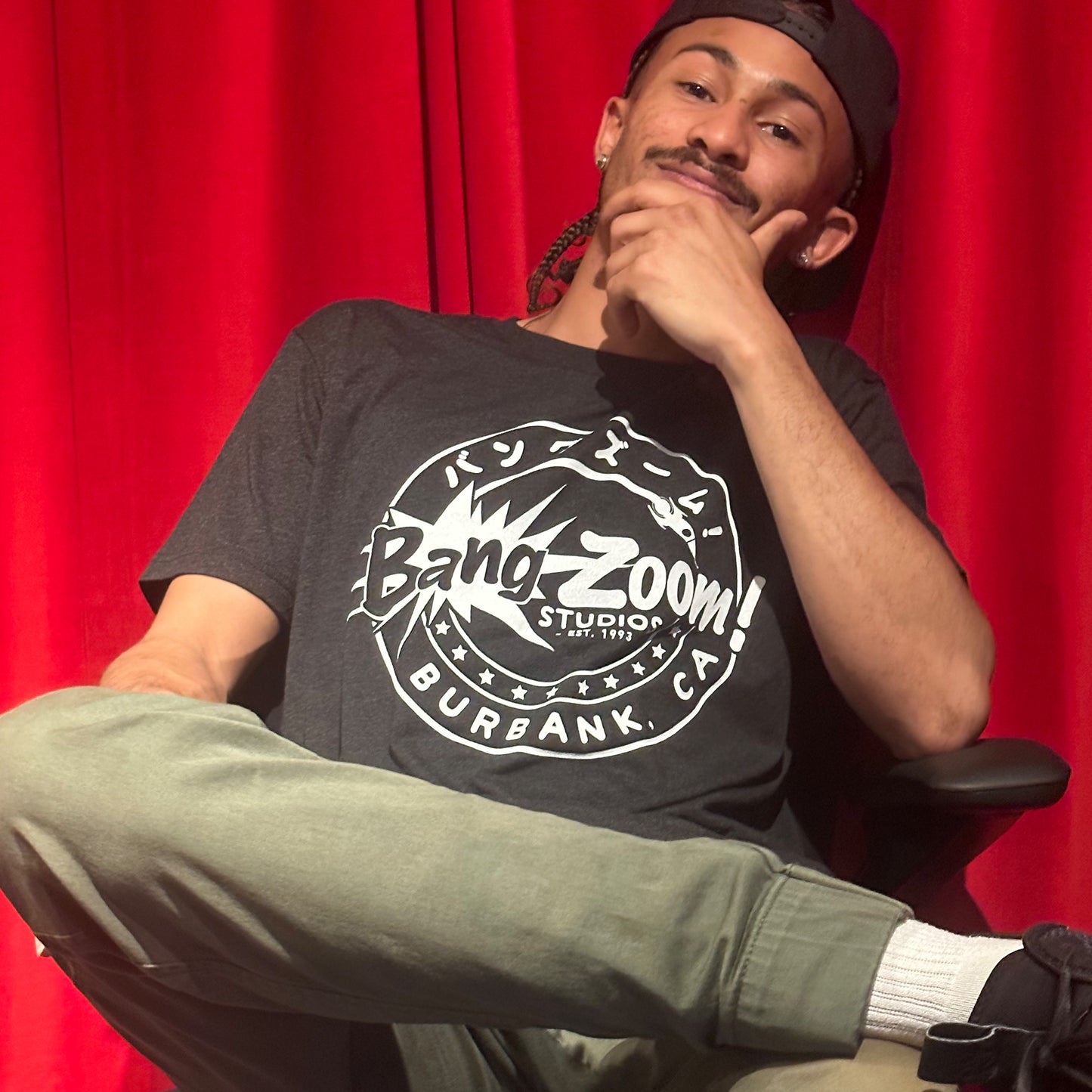 Unisex Bang Zoom! Circle Logo Black Tee