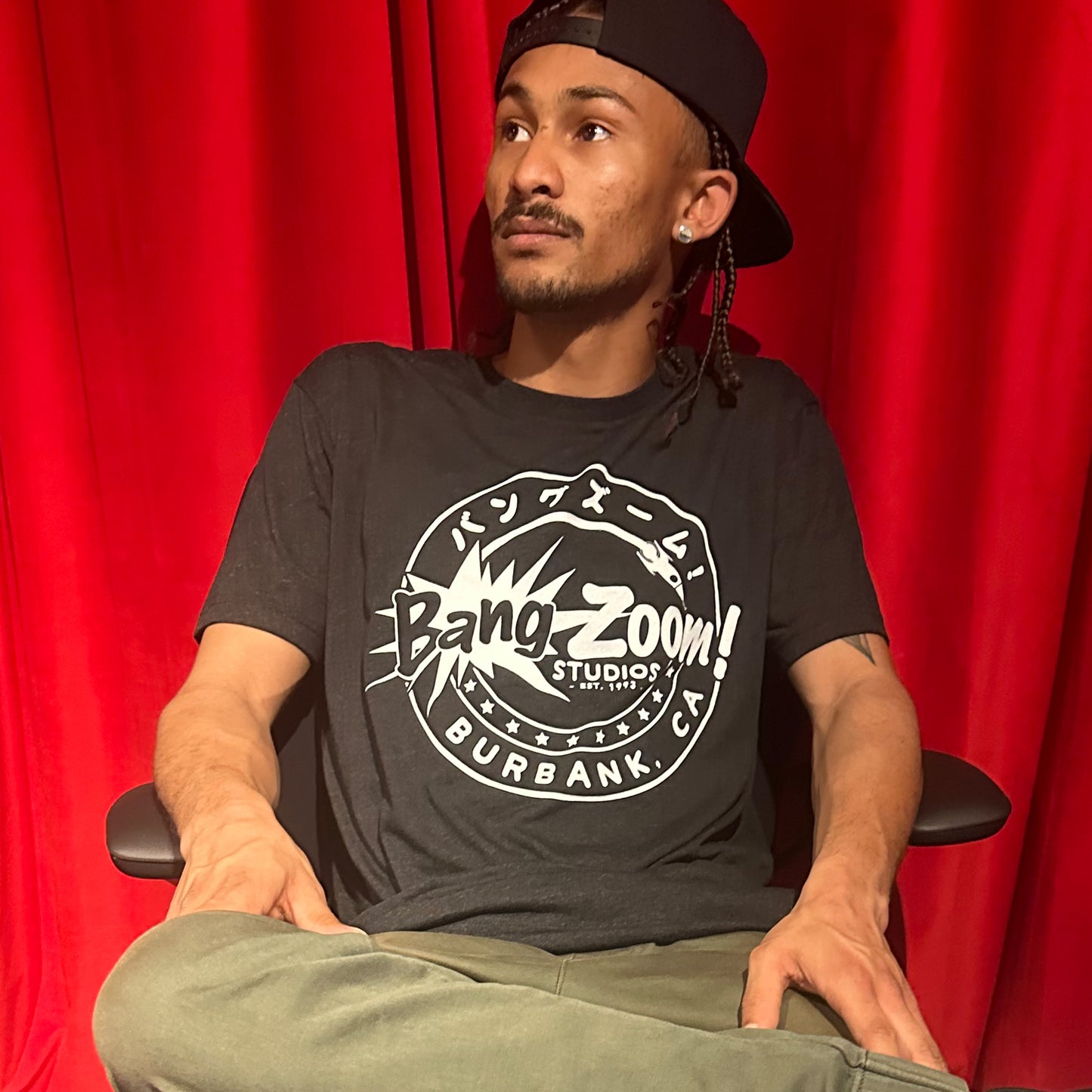 Unisex Bang Zoom! Circle Logo Black Tee