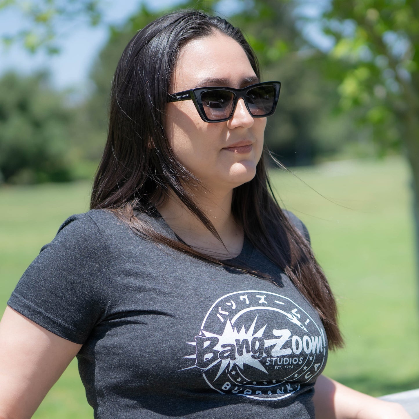 Women's Bang Zoom! Circle Logo Black Tee