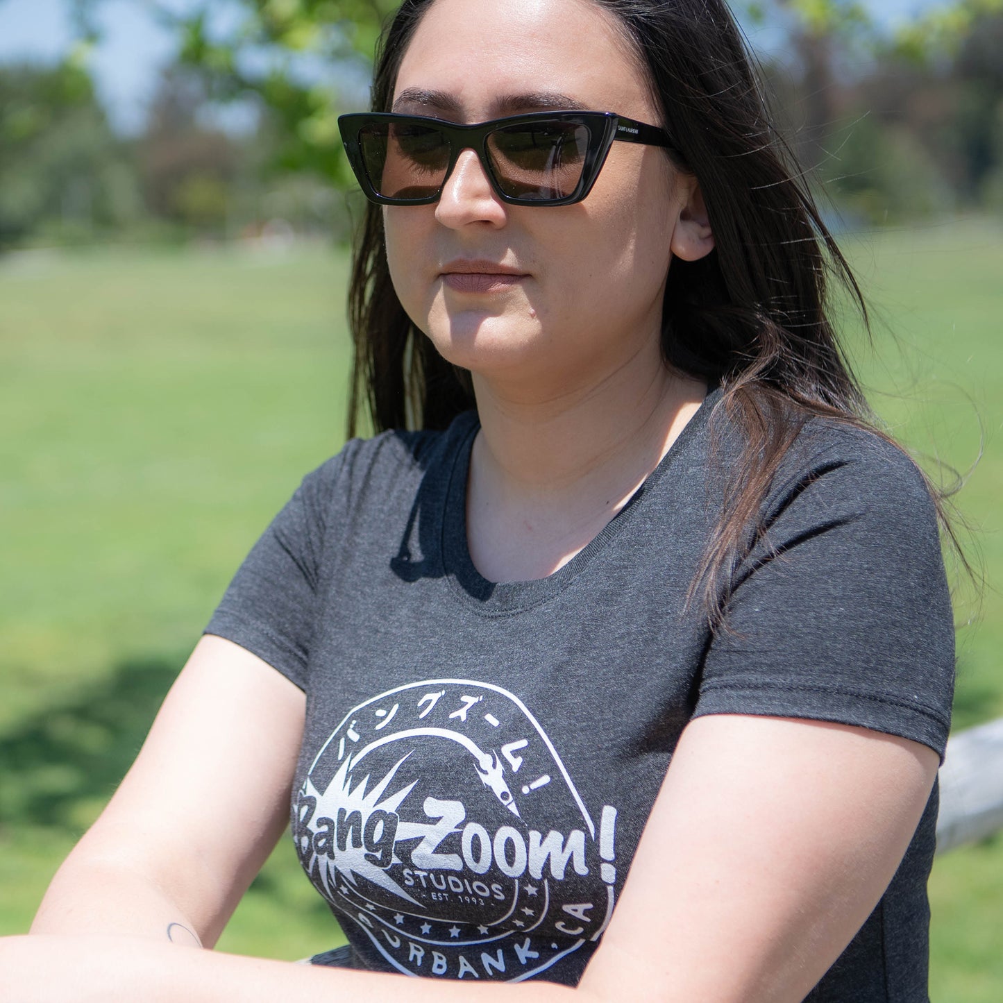 Women's Bang Zoom! Circle Logo Black Tee