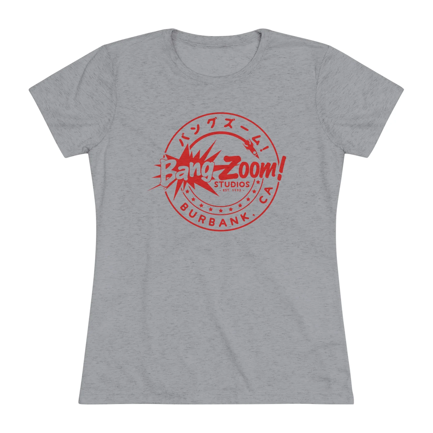 Women's Bang Zoom! Circle Logo Heather Gray Tee