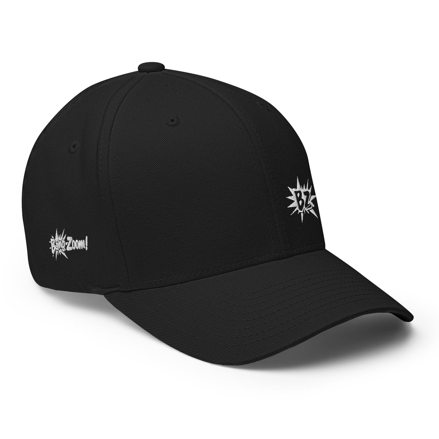 White BZ! Icon logo on Black Flexfit Cap