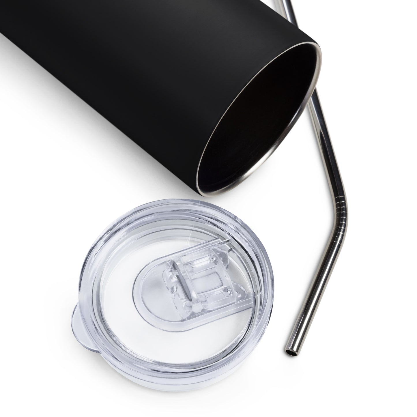 Color Bang Zoom! Logo on Black Tumbler with Straw, 20oz