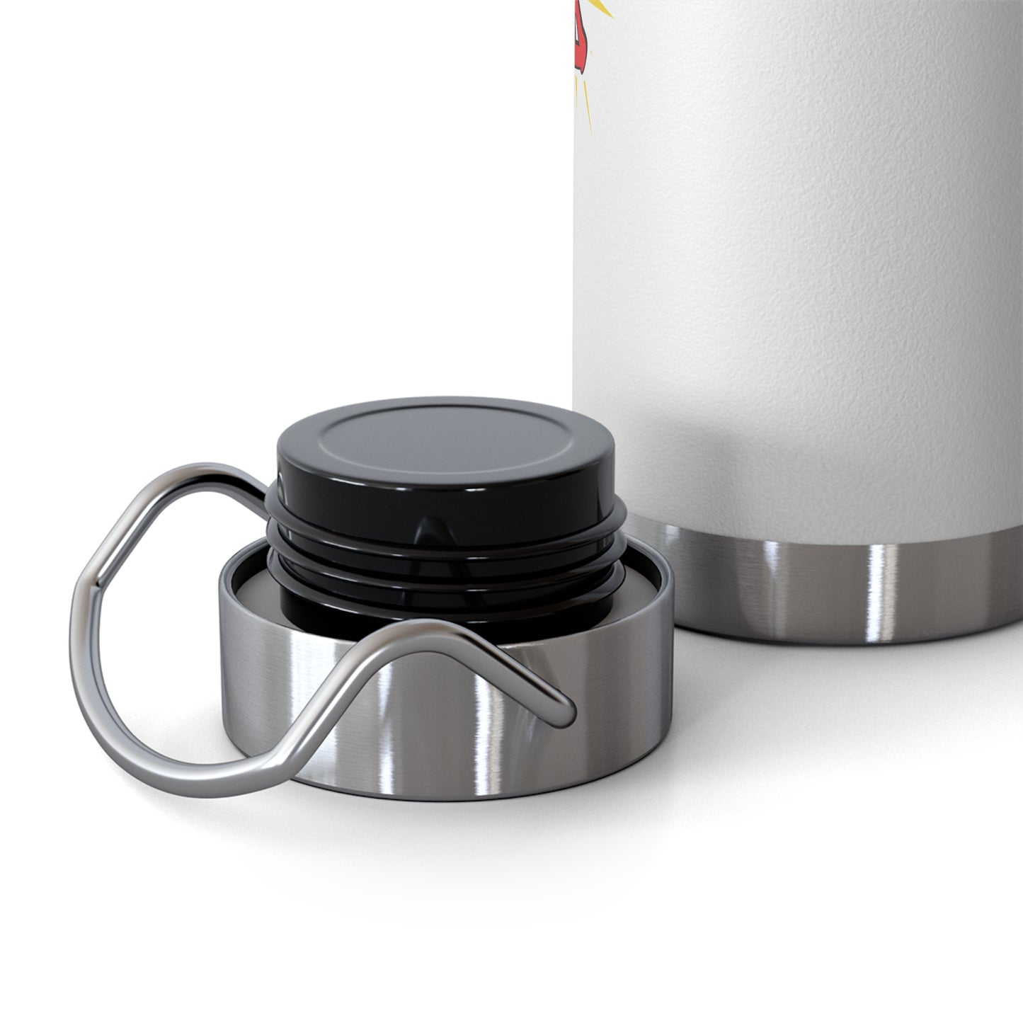 White Vacuum Insulated Bottle with Color Bang Zoom!