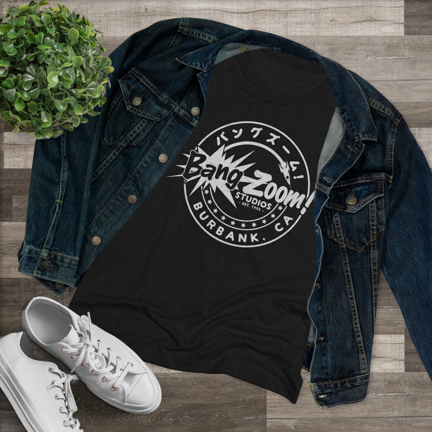 Women's Bang Zoom! Circle Logo Black Tee