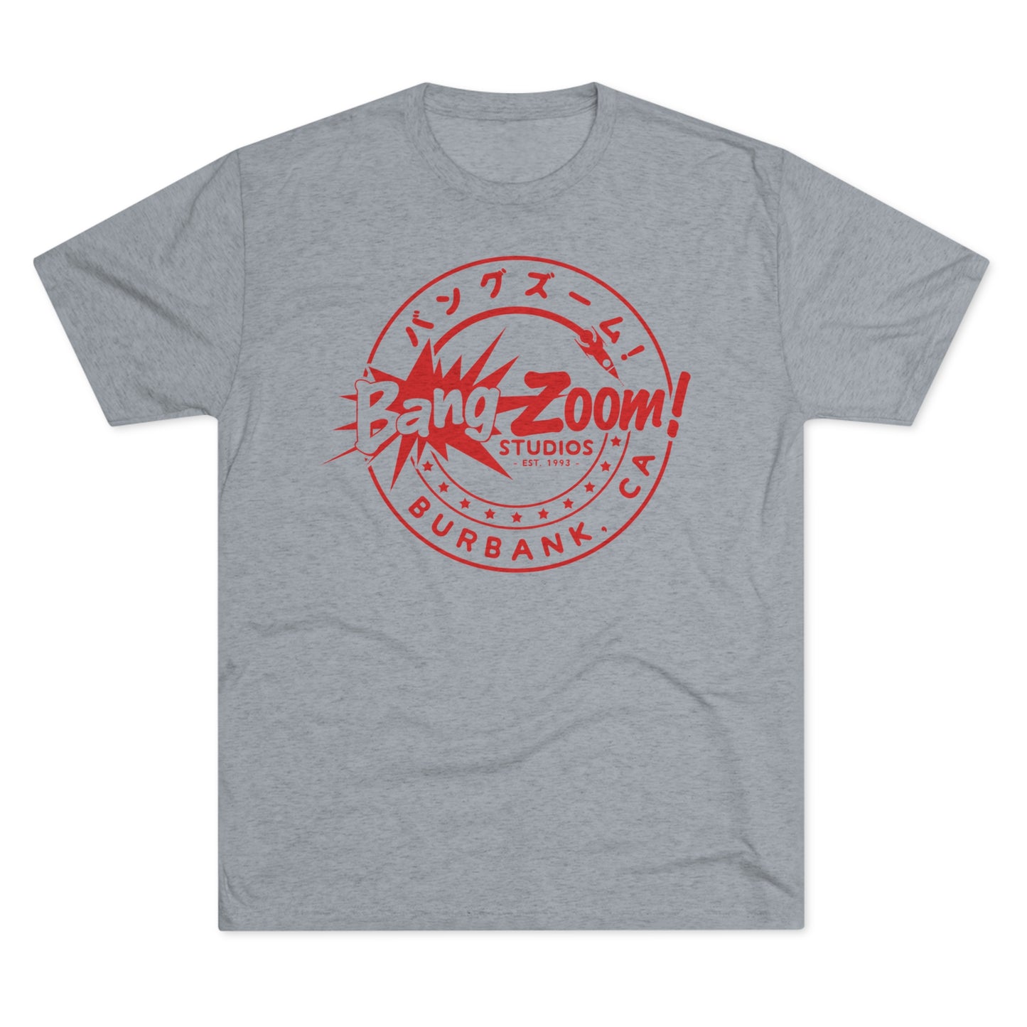 Unisex Bang Zoom! Circle Logo Heather Gray Tee