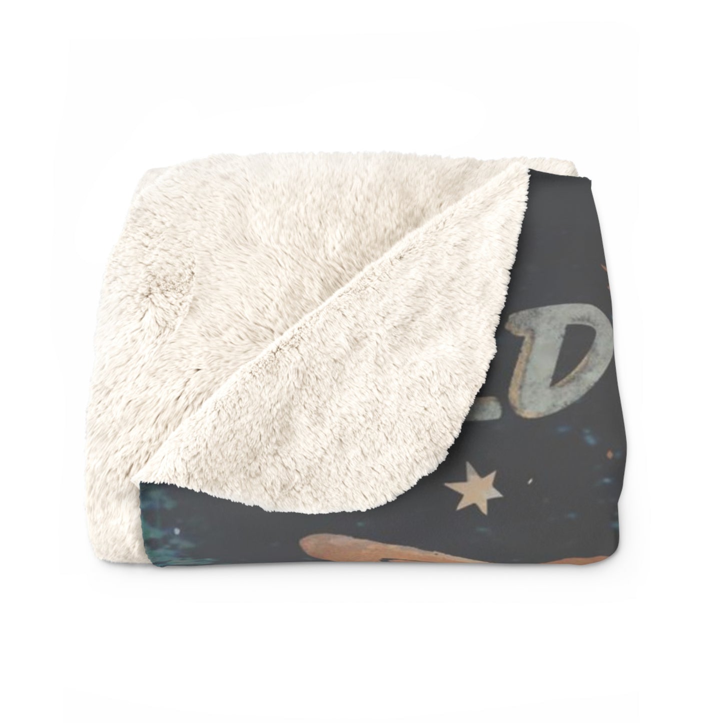 Moon Rocket Fleece Blanket