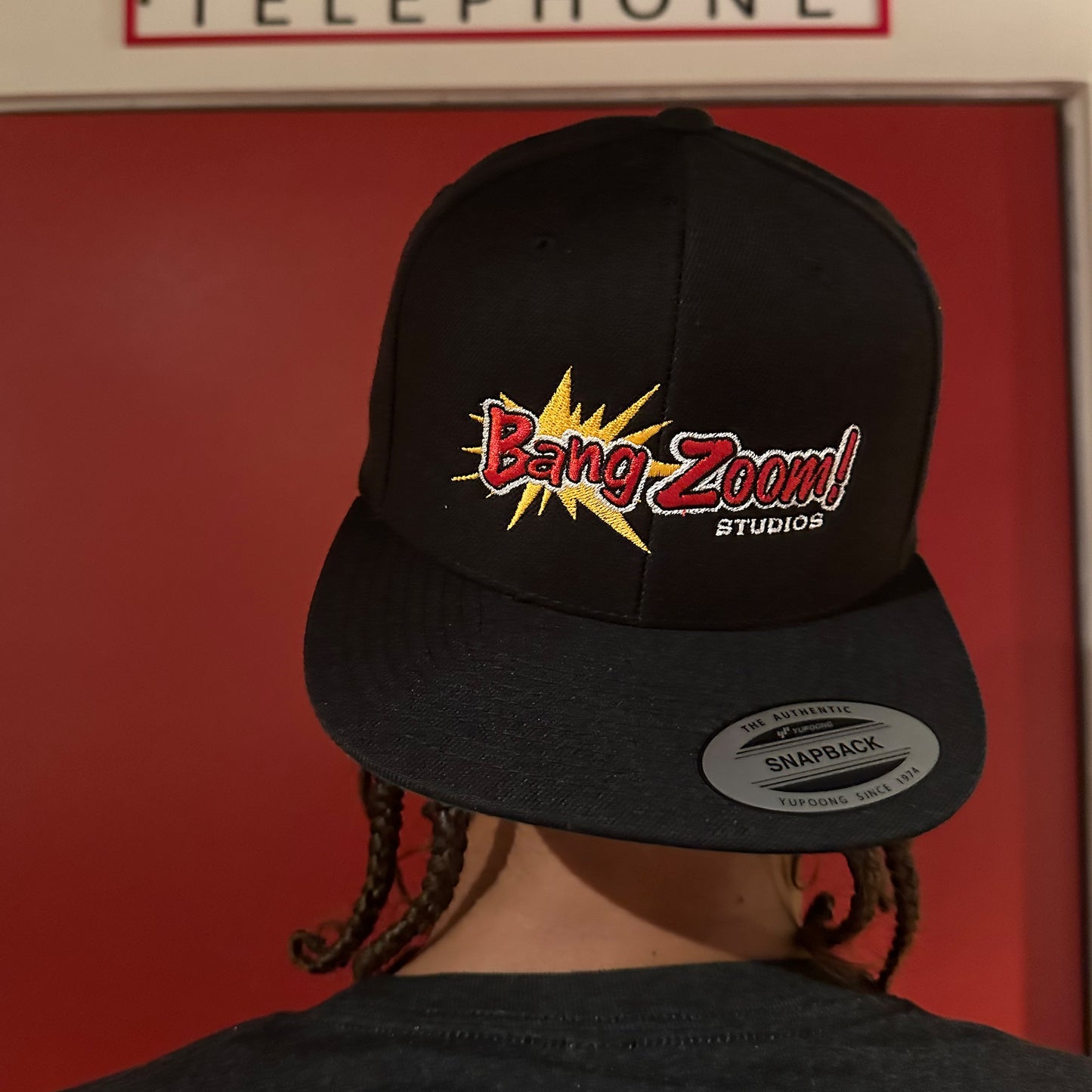 Color Bang Zoom! Logo on Black Snapback-Flatbrim Cap