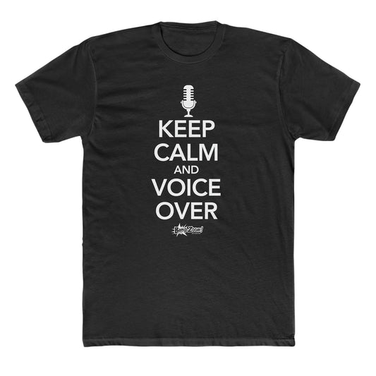 Unisex "Keep Calm and Voice Over" Black Tee