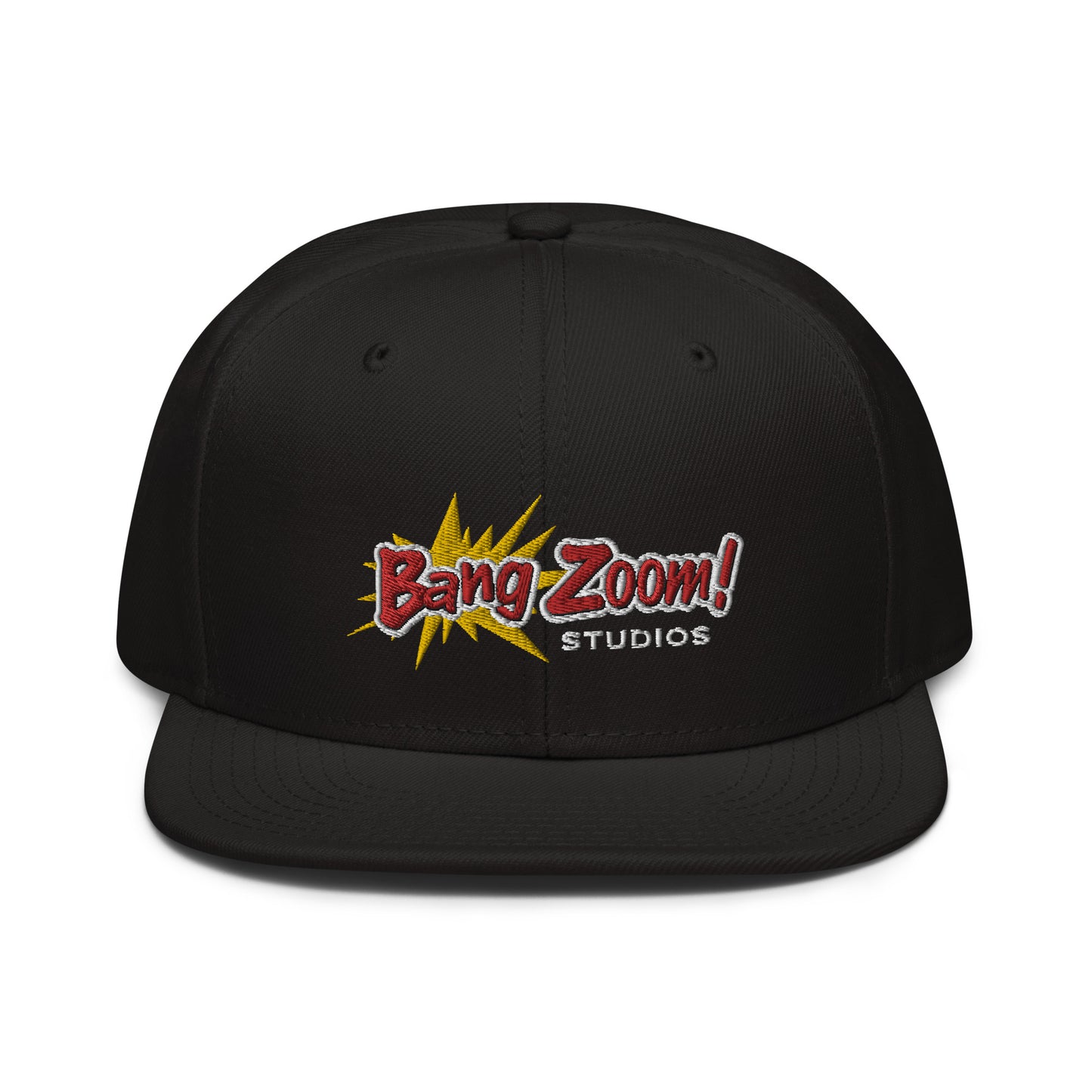 Color Bang Zoom! Logo on Black Snapback-Flatbrim Cap