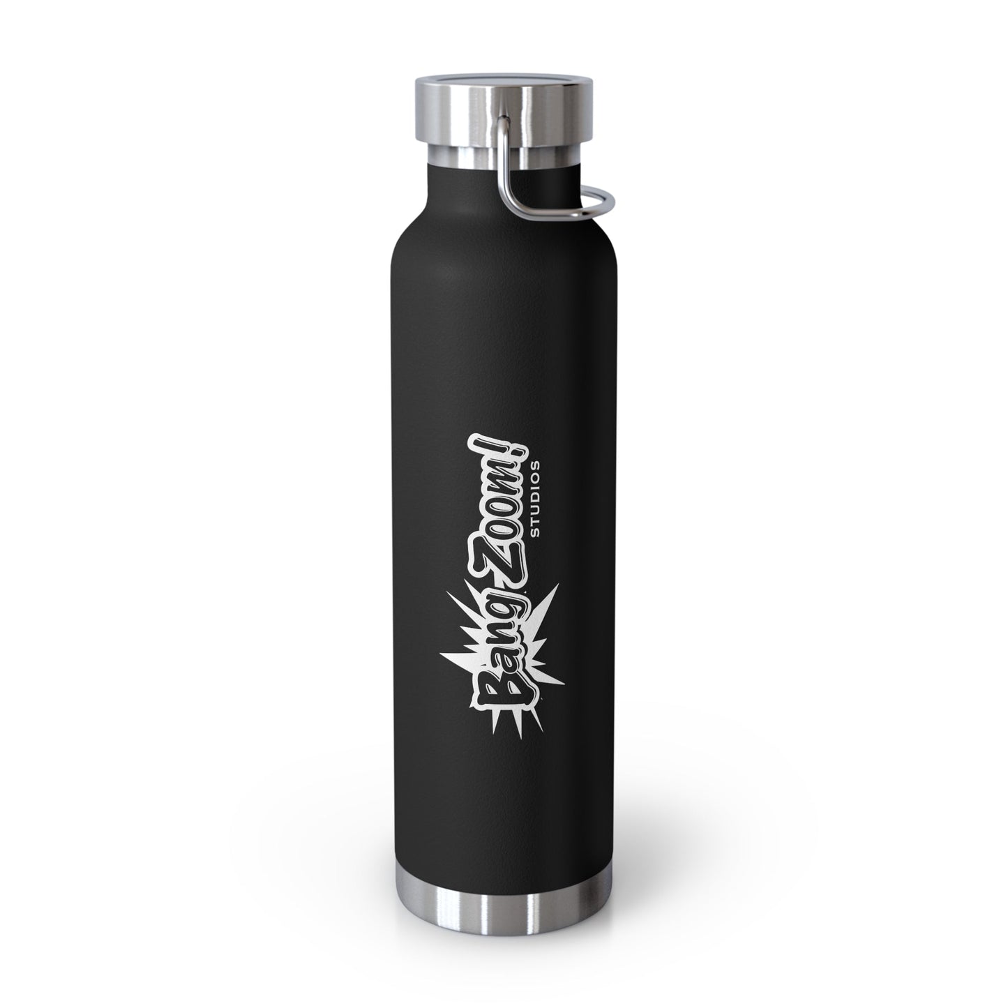 Black Vacuum Insulated Bottle with Color Bang Zoom! Logo, 22oz